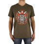 T-shirt de manga curta com decote em v impresso desenho