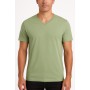 T-shirt manches courtes col V logo transparent