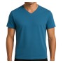Camiseta de manga corta con cuello en V, logo transparente