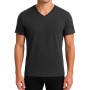 Camiseta de manga corta con cuello en V, logo transparente