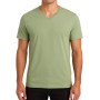 Camiseta de manga corta con cuello en V, logo transparente