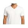 Camiseta de manga corta con cuello en V, logo transparente