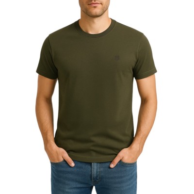 T-shirt manches courtes col rond logo transparent