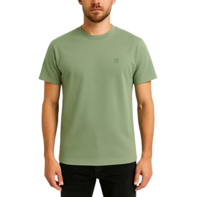 T-shirt manches courtes col rond logo transparent