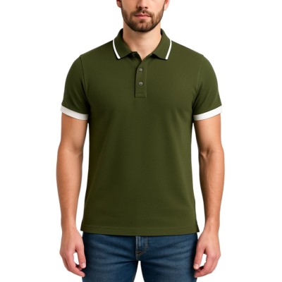 copy of Einfarbiges Kurzarm-Poloshirt