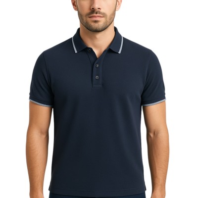 copy of Einfarbiges Kurzarm-Poloshirt
