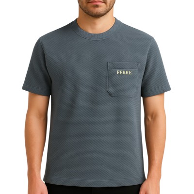 Tshirt ferre avec poche bleu
