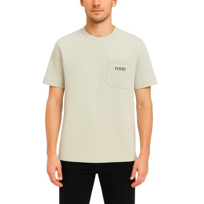 Oversize-T-Shirt mit Rundhalsausschnitt und Tasche für Herren