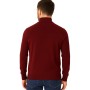 Herrenpullover mit hohem Kragen und halbem Reißverschluss