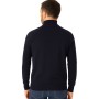 Herrenpullover mit hohem Kragen und halbem Reißverschluss