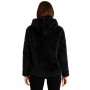 Casaco polar feminino com capuz