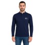 Einfarbiges Langarm-Poloshirt
