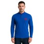 Einfarbiges Langarm-Poloshirt