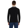 Einfarbiges Langarm-Poloshirt