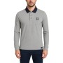 Einfarbiges Langarm-Poloshirt