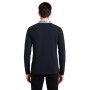 Einfarbiges Langarm-Poloshirt