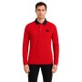 Einfarbiges Langarm-Poloshirt