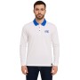 Einfarbiges Langarm-Poloshirt