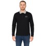 Einfarbiges Langarm-Poloshirt