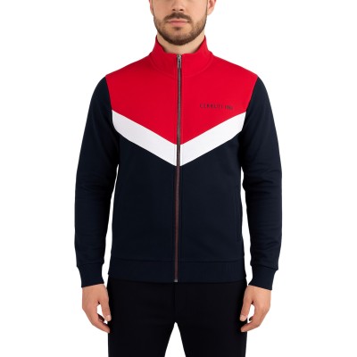 Tricolor Reißverschluss Sweatshirt