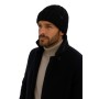Unisex twisted hat with furred interior