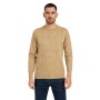 Tone-on-tone patterned crew neck sweater