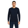 Tone-on-tone patterned crew neck sweater