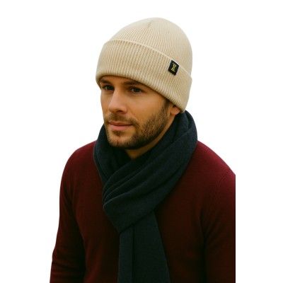 Ribbed knit beanie