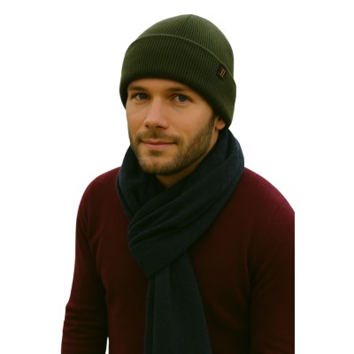 Ribbed knit beanie