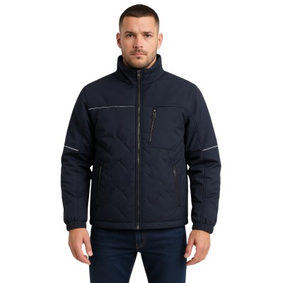 Chaqueta para hombre con cremalleras impermeables