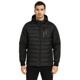 Blouson Homme Matelassé à Capuche | Imperméable et Zips Étanches Blouson Homme Matelassé à Capuche | Imperméable et Zips Étanches