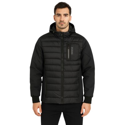 Blouson Homme Matelassé à Capuche | Imperméable et Zips Étanches