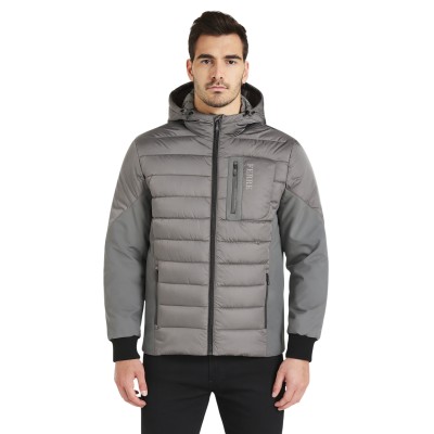 Blouson Homme Matelassé à Capuche | Imperméable et Zips Étanches