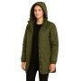 Abrigo largo con capucha con capucha Fleece | Impermeable y elegante