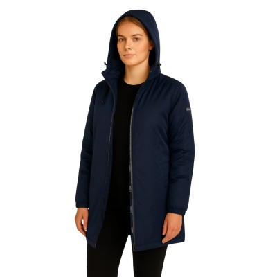 Fleece Lined Hooded Long Coat | Waterproof and elegant