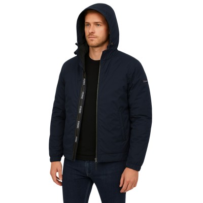 Fleece gesäumte Hoodiejacke