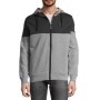 Sudadera con cremallera con capucha de dos tonos