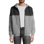 Sudadera con cremallera con capucha de dos tonos