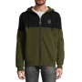 Sudadera con cremallera con capucha de dos tonos