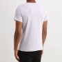 T-shirt de manga curta escrita simples