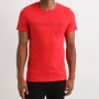 T-shirt de manga curta escrita simples