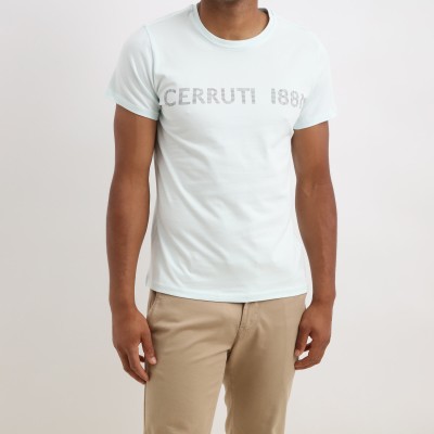 T-shirt de manga curta escrita simples