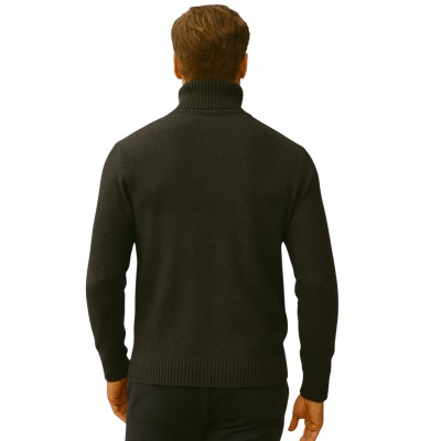 Camisola de colar de tartaruga de lã mista