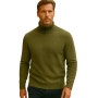Camisola de colar de tartaruga de lã mista