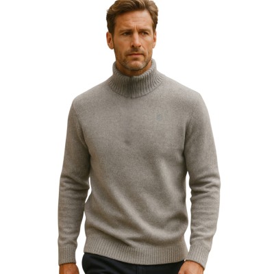 Mixed wool turtle collar sweater