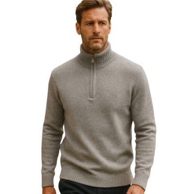 PULL ZIP WOOL WOOL MIXED