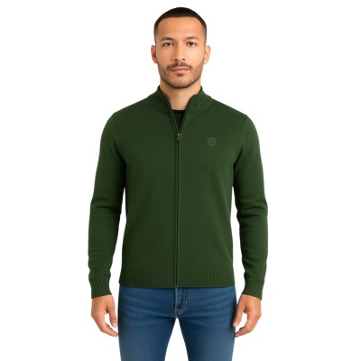 Zipped Vest Amount Collar Man