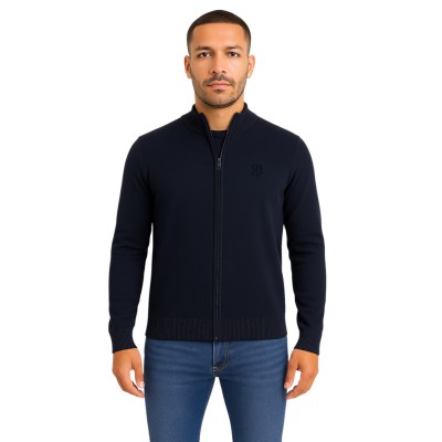 Zipped Vest Amount Collar Man