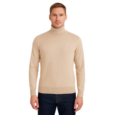 Pull col roulé homme