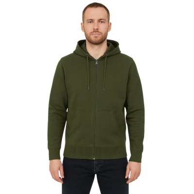 Colete zip com capuz dos homens